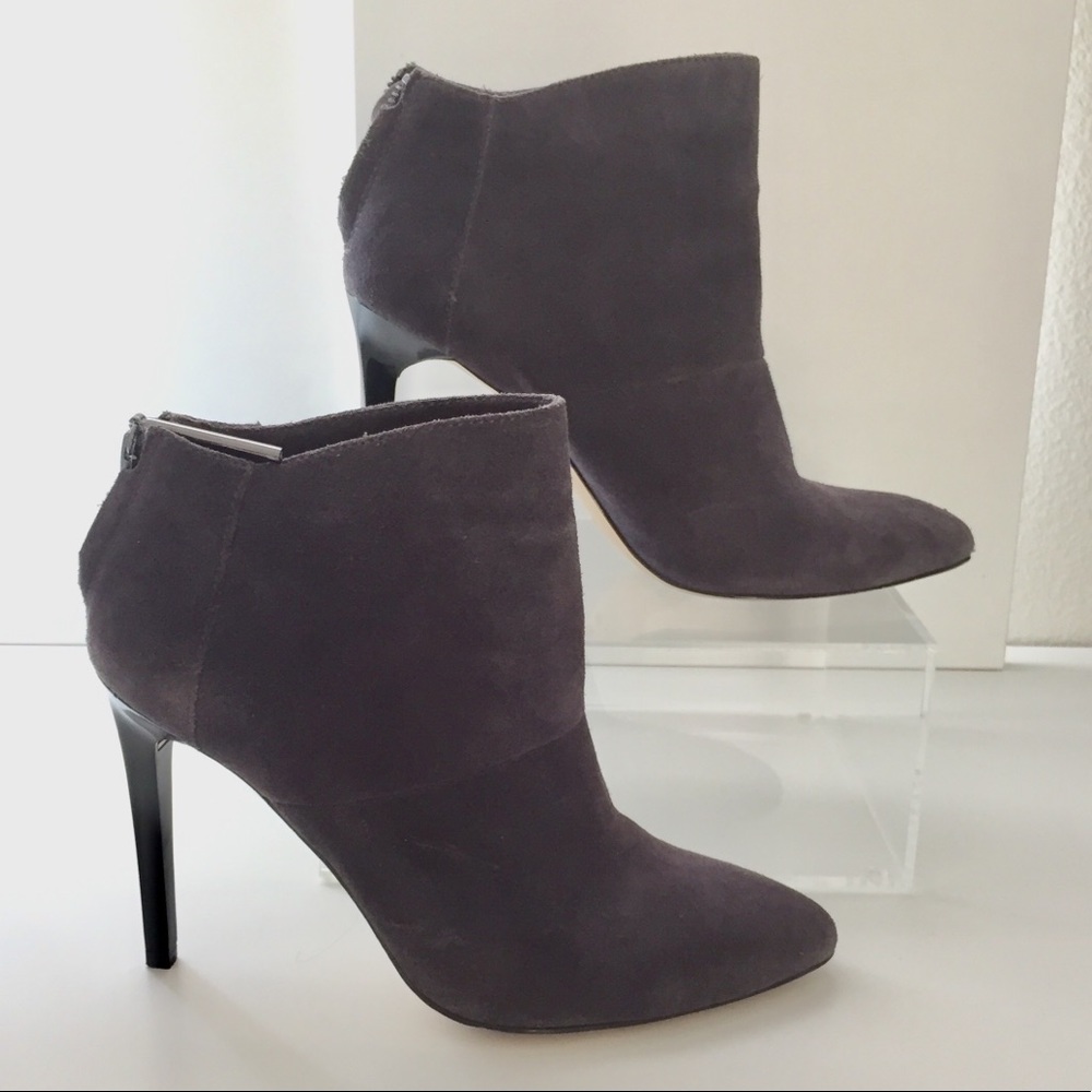 Grey Suede Booties
